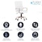 Flash Furniture White Leather Rose Gold Frame Mid-Back Chair GO-2286M-WH-RSGLD-GG - alternate 4